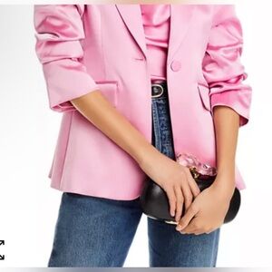Cinq a Sept pink satin Cheyenne blazer